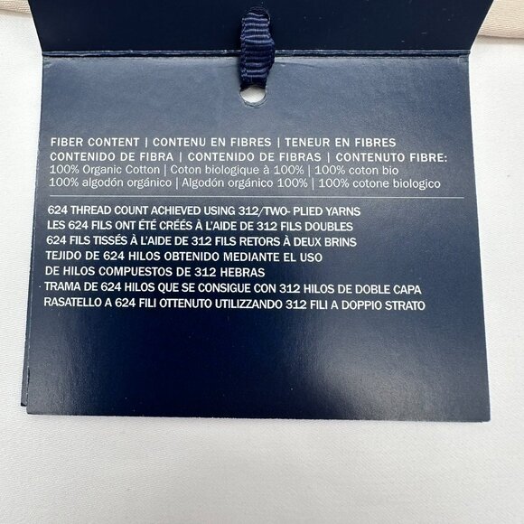 Ralph Lauren Organic Cotton Sateen Border Euro Size 26" x 26" Sham, White/Sand - Picture 10 of 12